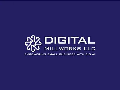 Digital Millworks LLC, Modern Minimal Logo Design. 3d animation branding design digital graphic design illustration llc logo logomaker millworks minimal motion graphics typography ui ux vector