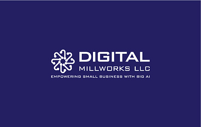 Digital Millworks LLC, Modern Minimal Logo Design. 3d animation branding design digital graphic design illustration llc logo logomaker millworks minimal motion graphics typography ui ux vector