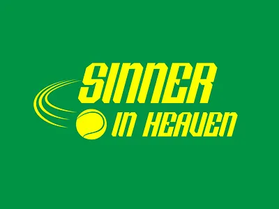 Sinner in Heaven T-Shirt Design adobe illustrator design graphic design print design t shirt t shirt design tennis typography vector wimbledon