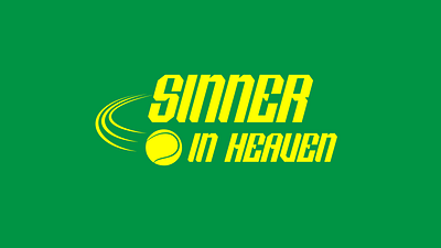 Sinner in Heaven T-Shirt Design adobe illustrator design graphic design print design t shirt t shirt design tennis typography vector wimbledon