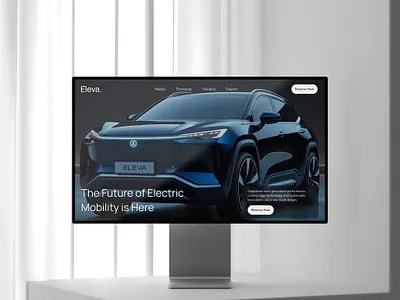 Eleva EV – Futuristic Electric SUV Landing Page automotive ui car website design digital experience electric suv electric vehicle ev design future mobility landing page design product design ui design ux design vehicle landing page web design