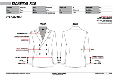 MENS'S BLAZER TECHPACK 2d drawing 2d illustration apperal design blazer blazer techpack design drawing graphic design illustration tech pack techpack