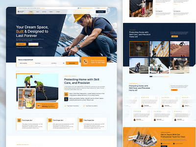 Roofing Contractor Website Design - Landing Page contractorwebsite conversiondesign design figma graphic design highenddesign roofing roofingcontractor roofingmarketing roofingwebsite ui webdesign webdevelopment website website design