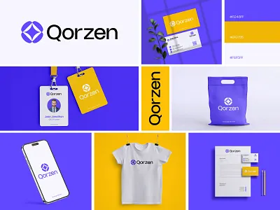 Qorzen Logo and Branding with guidelines agency brand identity branding business logo corporate logo design graphic design icon identity letter logo logo designer logos monogram tech typography vector