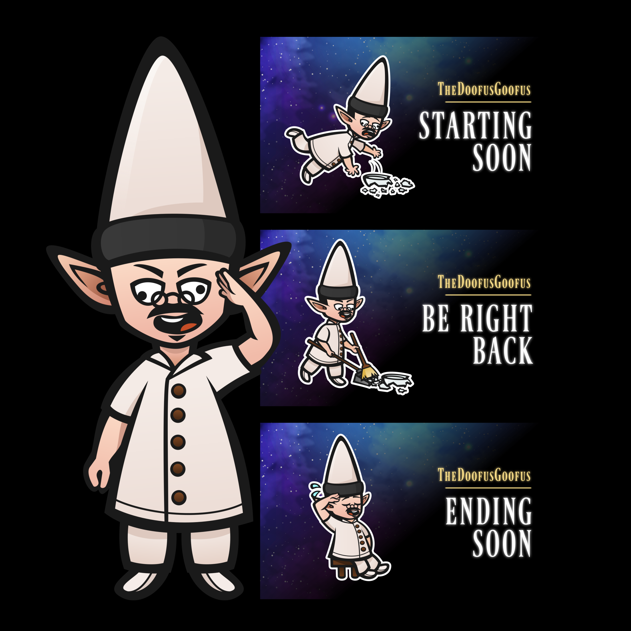 Twitch Graphics for TheDoofusGoofus art artwork character art character design commission design digital art ffxiv final fantasy xiv freelance work graphic design illustration oc original character streaming twitch vector vector art