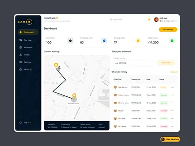 Logistics Dashboard dashboard lagos logistics ui design uiux design ux design web app web design webapp