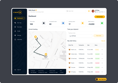 Logistics Dashboard dashboard lagos logistics ui design uiux design ux design web app web design webapp