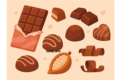 Collection of Chocolates and Sweets background bar beans cacao candies cartoon celebration chocolate cocoa cupcakes delicious dessert eat event food milk milkshakes sugar sweets tasty