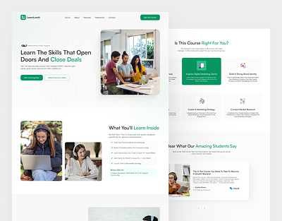 LearnLaunch — High-Converting Course Funnel Landing Page conversion funnel education design landing page ui product design responsive design ui uiux ux ux design web ui design webflow