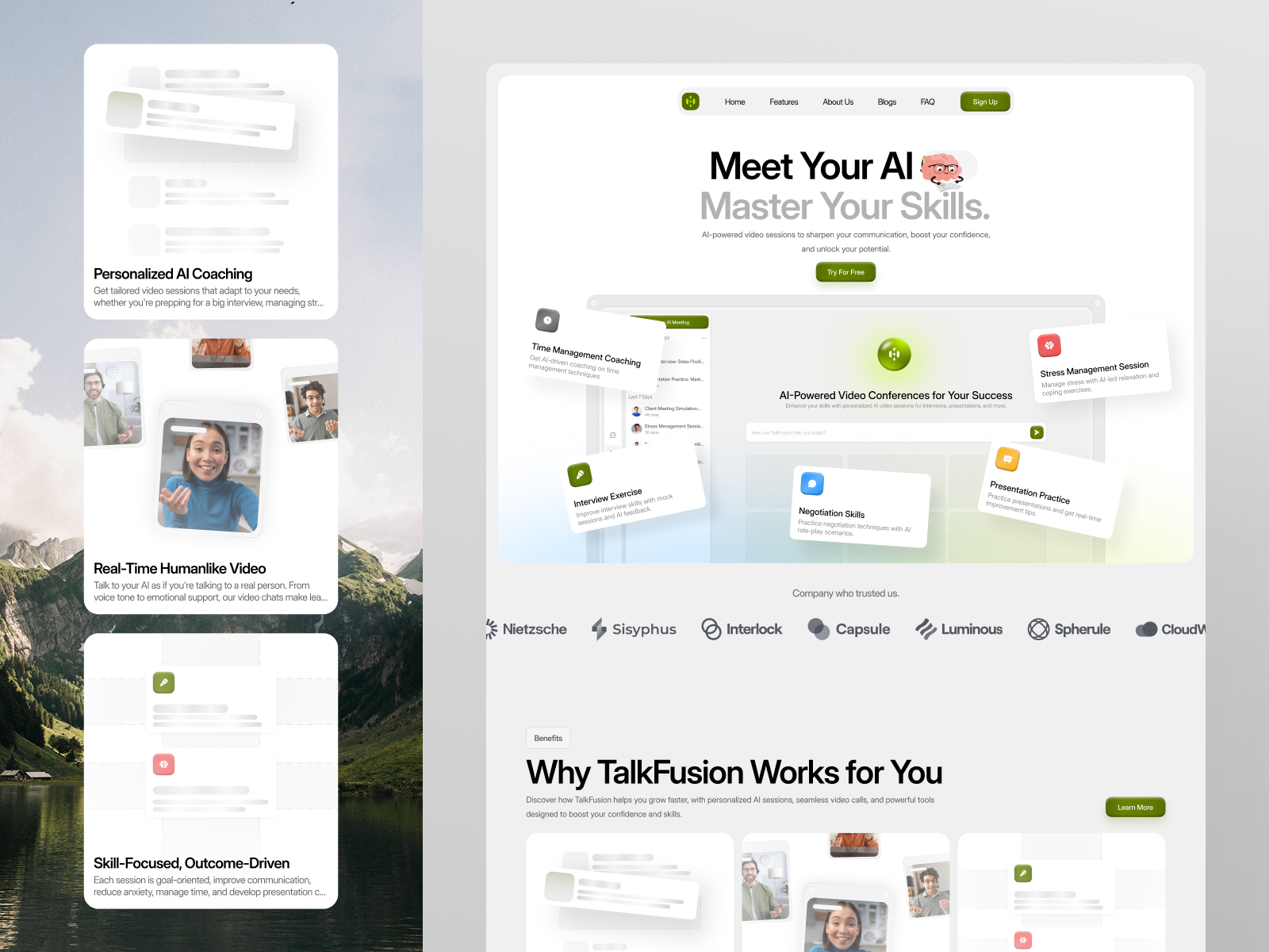 Example of Saa S Landing Page Design