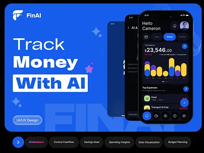 Finance App | Money Management | Expense Tracker ai advisor budgetplanner expense tracker financial advisor financial planning fintech app investment strategy uiux user interface wealthmanagement