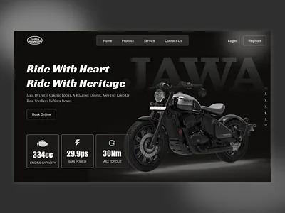 Bike Landing UI figma landing page ui ux