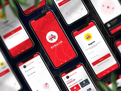 🚑 Ambulance Booking App – UI/UX Design uiux design