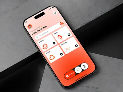Breathwork and Mental Wellness App clean mobile ui