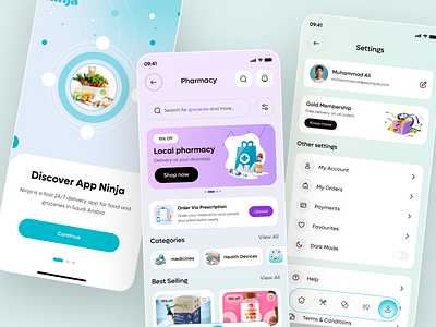 Healthcare App UI/UX app design app interface e commerce app grocery app design grocery delivery ui healthappredesign healthcare mobile app healthcareappdesign healthtechui medical website design medicalappux mobile app mobile app design modern app ui online pharmacy app onlinedoctorapp pharmacy grocery delivery app ui design