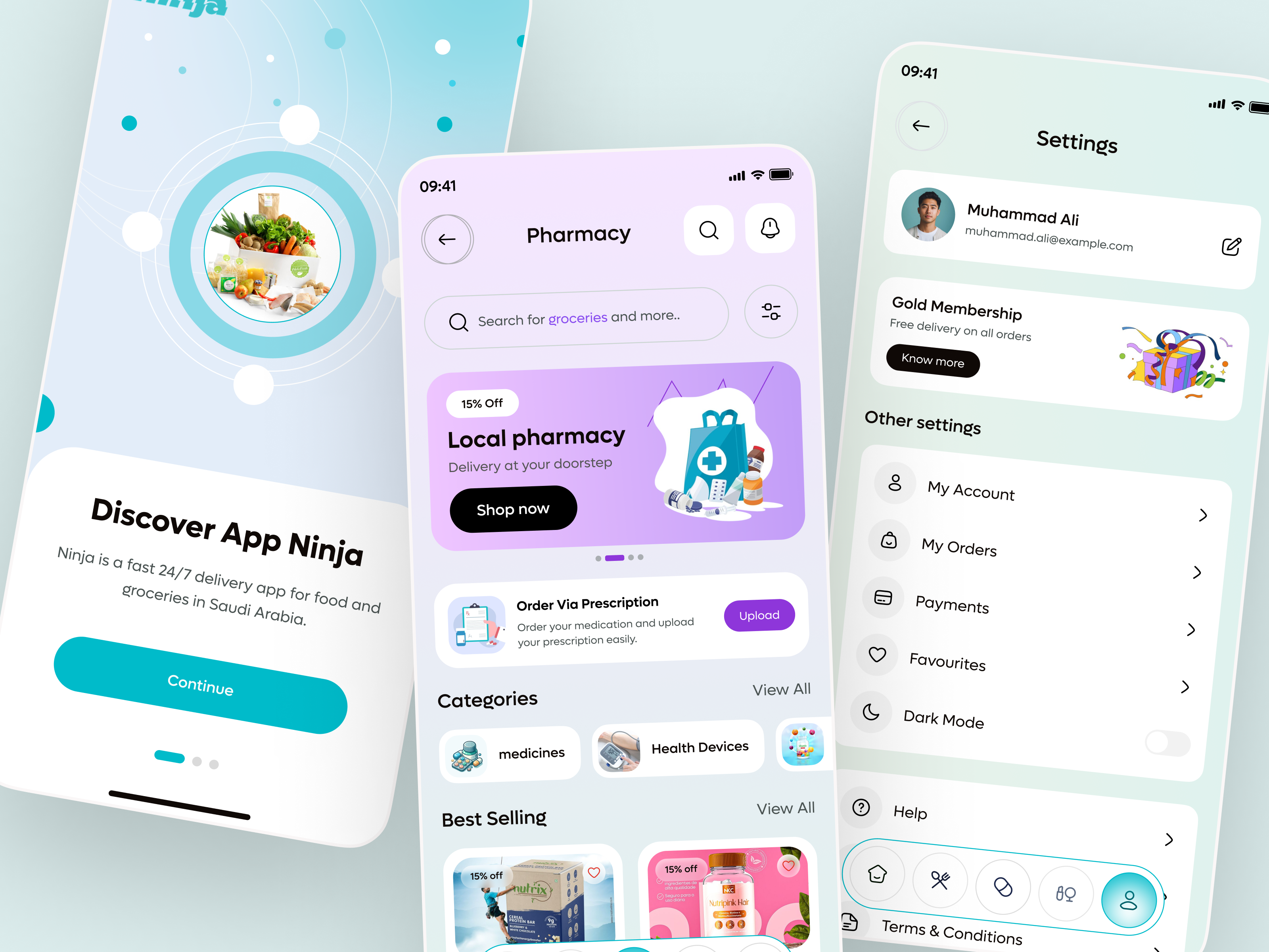Example of On Demand Delivery App UI
