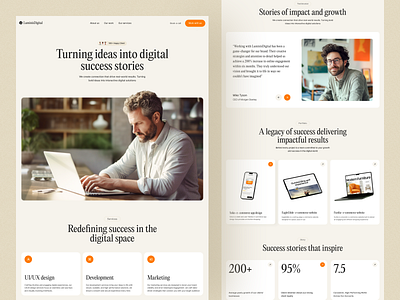 Digital Agency Website agency agency website design home page landing page ui web web design webdesign website