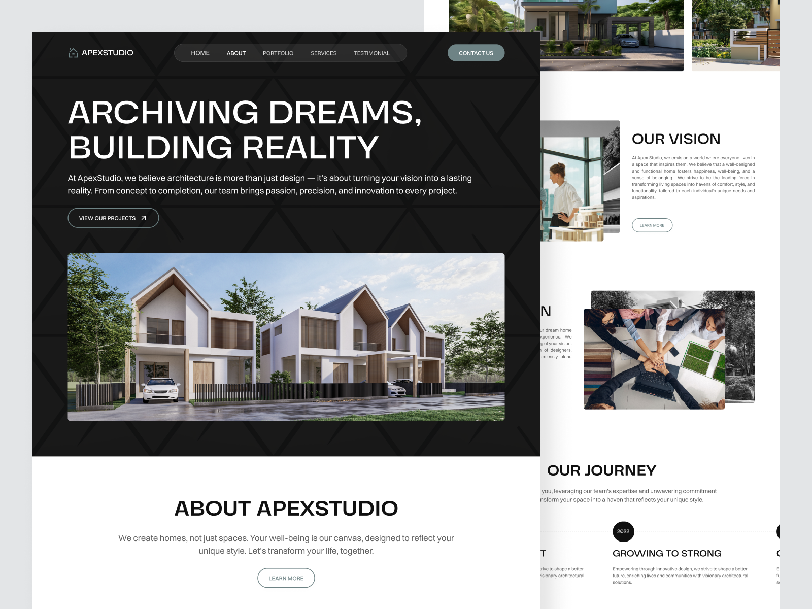 Apex Studio - Personal Portfolio Architect About Page agency agency portfolio architect architect agency architect portfolio architect services architecture building construction interior interior website persnal portfolio portfolio portfolio landing page portfolio website property property website real estate real estate landing page website agency