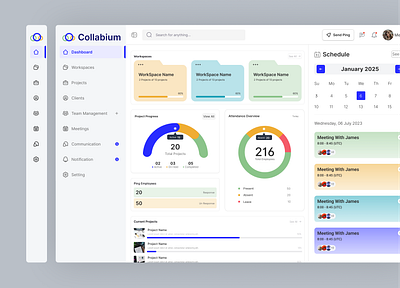 Collabium Project Management Platform ( Dashboard )