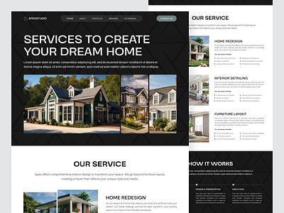 Apex Studio - Personal Portfolio Architect Services Page agency architect architect portfolio architect services architecture architecture agency building constructon graphic design interior interior design personal portfolio portfolio portfolio landing page portfolio website property property website real estate real estate landing page website agency