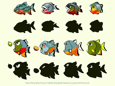 Choose Your Pacu! character design concept art creature design cute fish food loving character game design hero illustration powerful protagonist stylized cartoon characters vintage style cartoon wildlife sketches