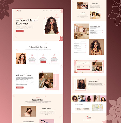 Hairdo-Hair Saloon Website design typography ui ux web design