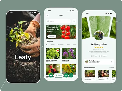 Garden Planning App UI concept 🌱 ai app application branding e commerce figma garden green home garden ios mobile mobile design park plant plant shop shop social network ui ux website