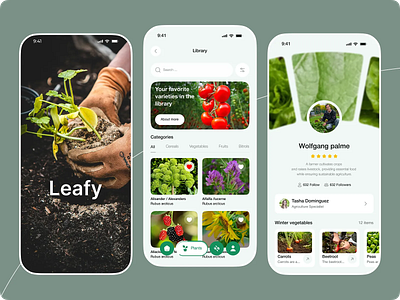 Garden Planning App UI concept 🌱 ai app application branding e commerce figma garden green home garden ios mobile mobile design park plant plant shop shop social network ui ux website