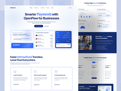 OpenFlow landing Page design design landing page ux web web design website