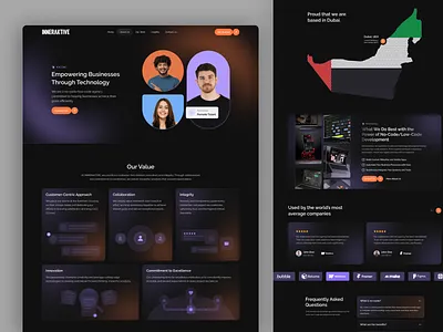 About Us Page about landing page about us design about us page about us web agency website bento bento grid bento style bento ui company web dark website design landing page layout team page trend ui design web design web ui website