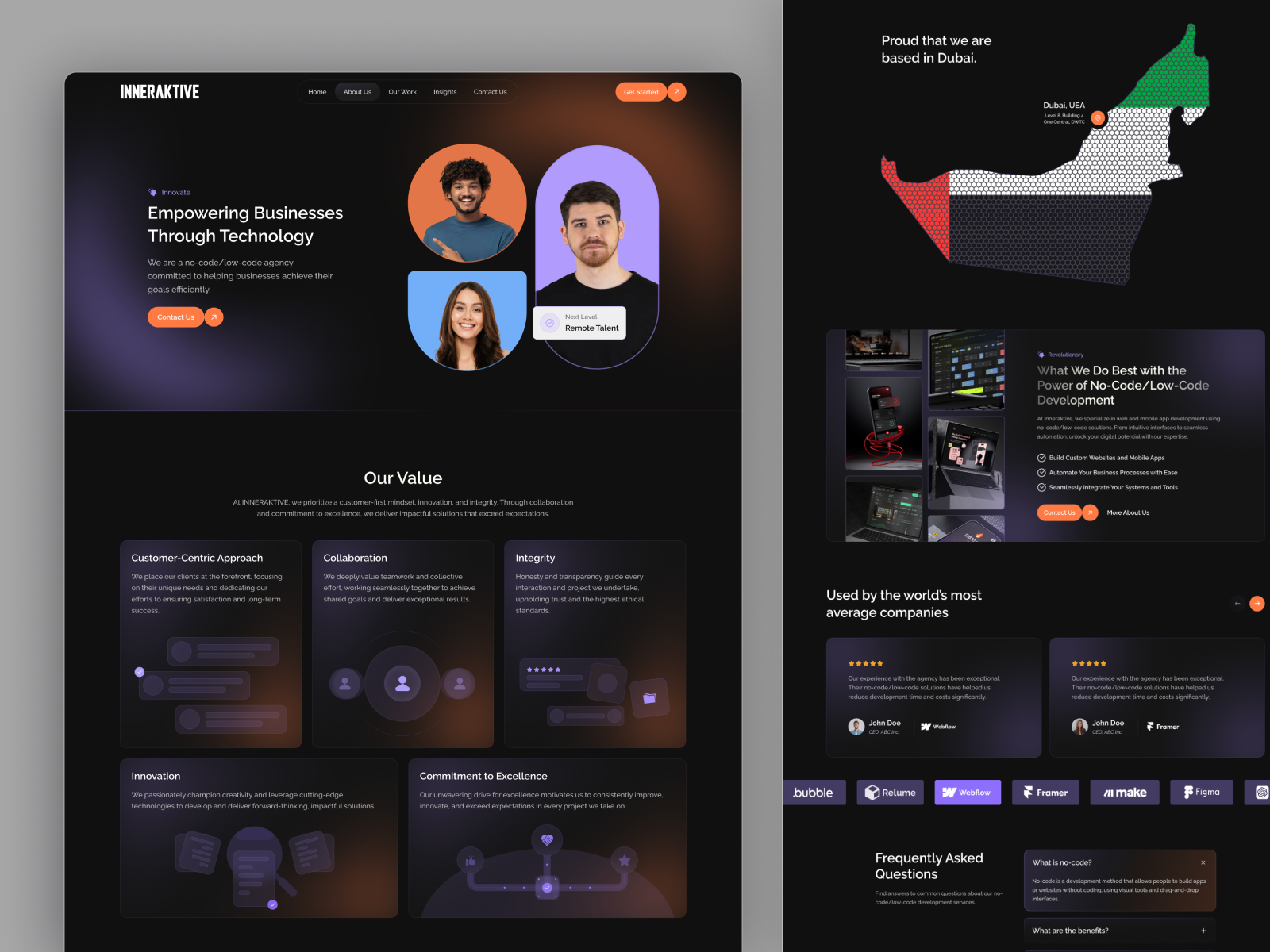 Example of Agency Website Design