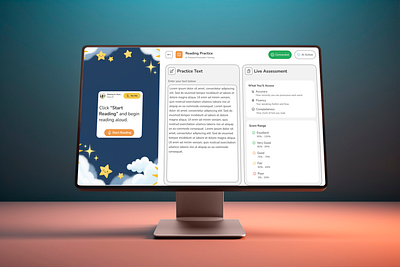 AI Reading Practice Tool - UI/UX Concept for Playpower Labs ai reading branding concept design concept page landing page playpower practice tool ui product design ui uiux design user experience user interface ux web design