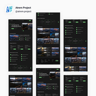 Obscura - Landing Page Travel atrem project figma mobile app ui ui design uiux user interface ux ux design web design