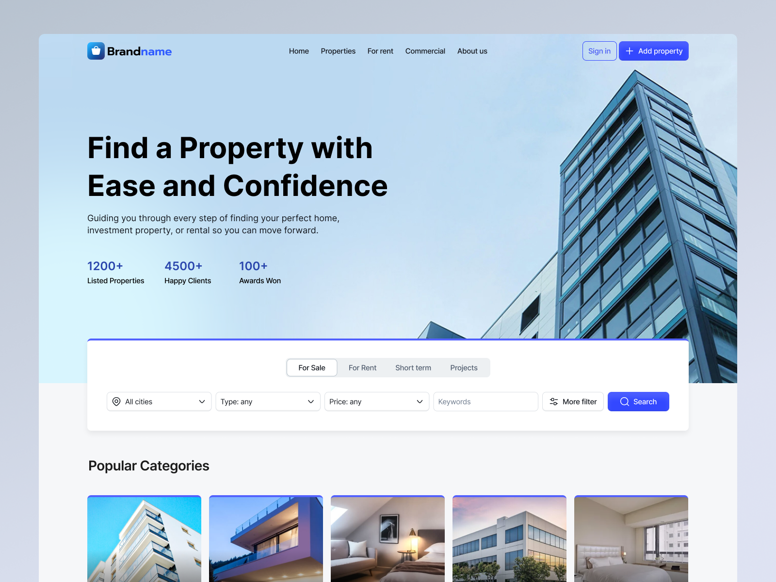 Real estate website design ecommerce figma html reale state website realestate template ui webdesign website
