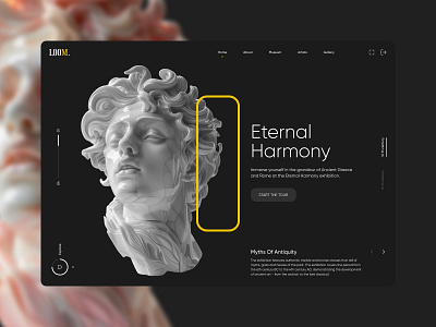 Website Concept. Museum art concept design museum travel ui ux web website