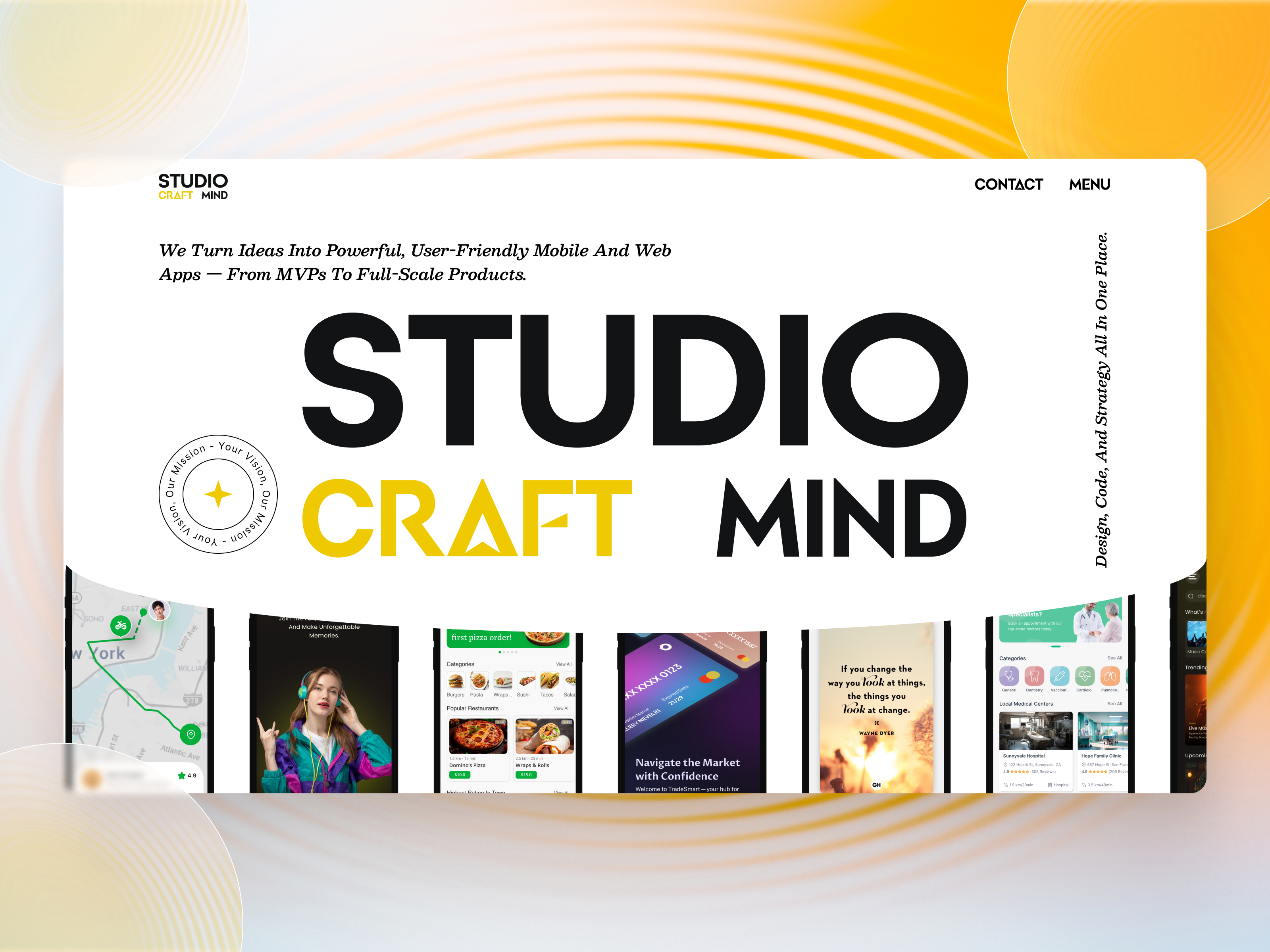 Studio Craft Mind – From Idea to Powerful App 📱 appdevelopment digitalproducts productdesign studiocraftmind transformideas