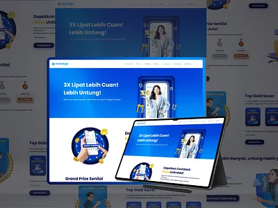 Metalgo's “GoldDrips 3X More Profit” Campaign Design blue blue gradient bluevisual branding campaign cashback company profile finance fintech gold marketing gold page goldinvestment investment investment company landingpage marketing metalgo ui website webdesign website