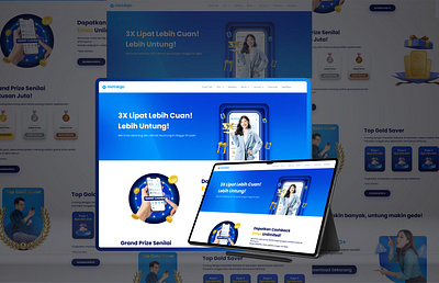 Metalgo's “GoldDrips 3X More Profit” Campaign Design blue blue gradient bluevisual branding campaign cashback company profile finance fintech gold marketing gold page goldinvestment investment investment company landingpage marketing metalgo ui website webdesign website