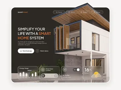 Smart Home cleanui concept conceptdesign interface smarthome ui uiux ux webdesign website