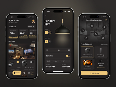 Smart Home Mobile App UI Design app design app interfaces application design mobile app design mobile app ui mobile ui modern app ui smart home ui ux ui ux design