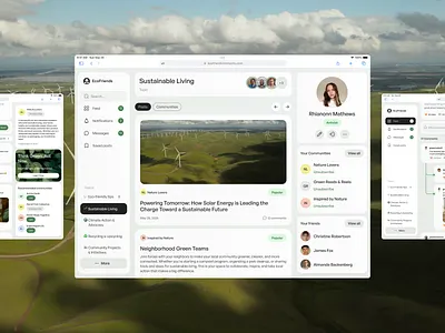 Eco-Friendly Lifestyle Web Platform application ui best web design community platform eco friendly website ui ux web application design web design web interface design web ui