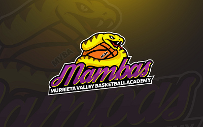 Mambas Basketball Sports Mascot Logo Design basketball logo graphic design illustration logo logo design mascot mascot logo sports logo