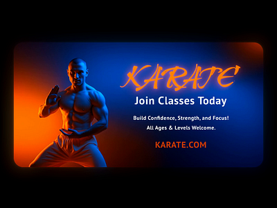 Karate ) ai animated banner animation banner motion