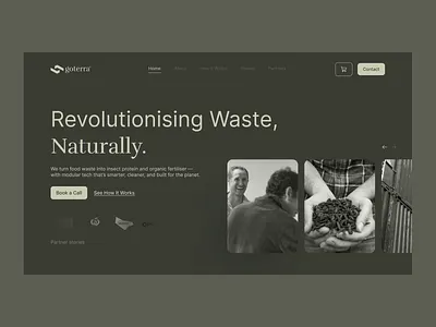 Goterra Website Redesign biotech climatetech ecoui farming goterra landingpagedesign sajoxhive startupwebsite tree ui uiux uxuidesign webdesign