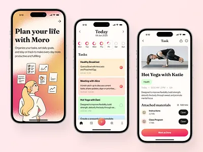 Personal Life Planning Mobile App app design app interface application ui mobile app design mobile app ui mobile dashboard mobile ui personal management productivity tool ui ux design