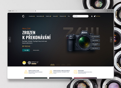 Photography Gear E-shop UI Design design digitaldesign ecommerce figma photography ui ux webdesign website