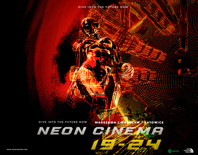 Neon Cinema 2025 – Visual Identity for a Film Festival animation branding design graphic design illustration logo motion graphics movie poster print vector