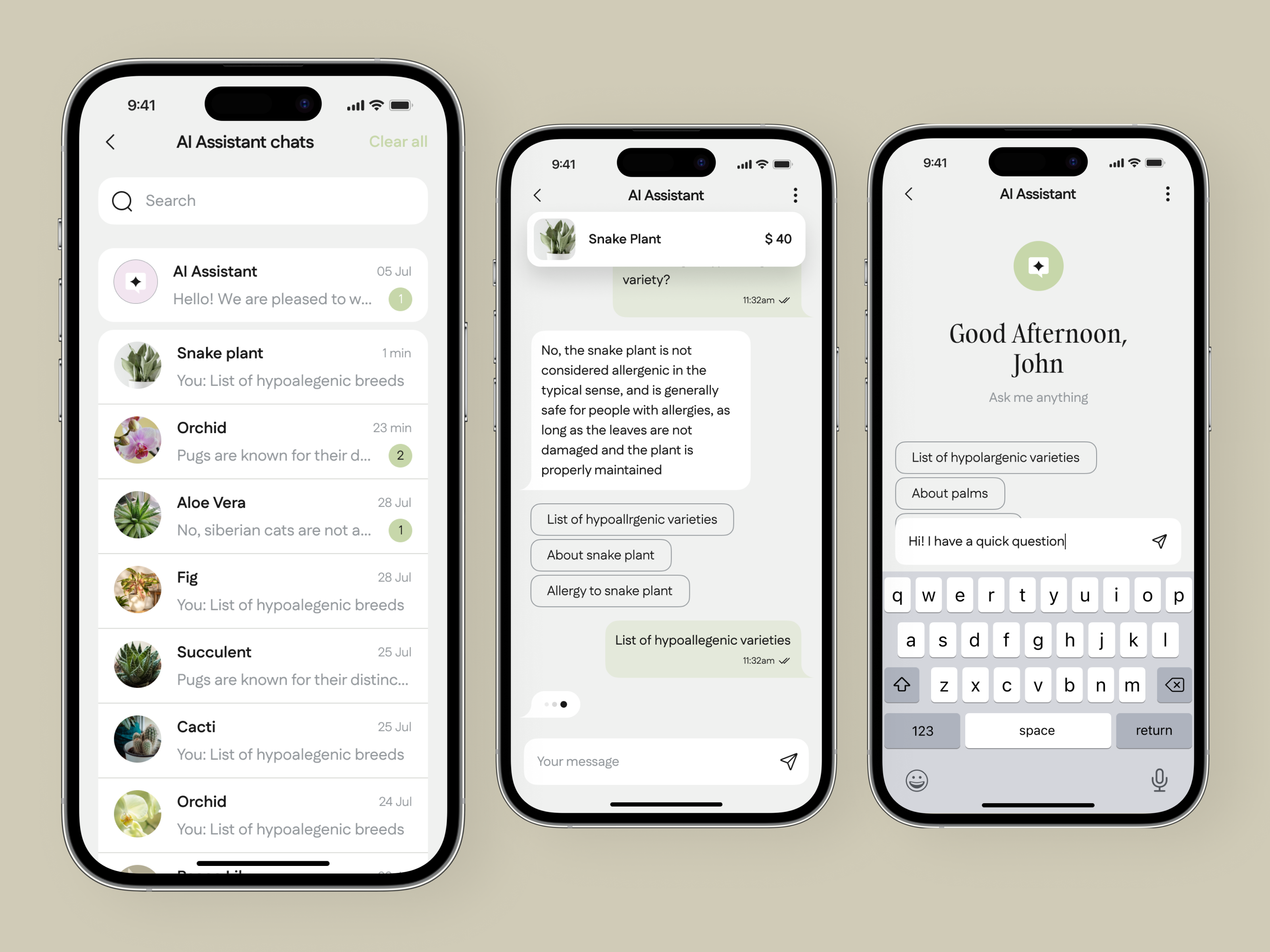 AI Assistant for Plant Marketplace
