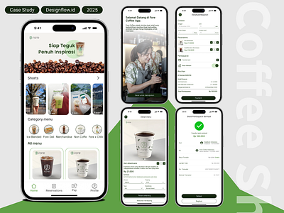 Coffee shop mobile design graphic design ui ux