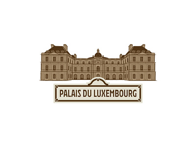Palais du Luxembourg spot illustration building editorial france illustration illustrations illustrator landmark luxembourg monument palais paris print spot